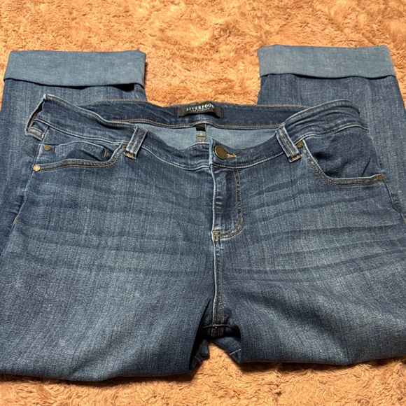 Liverpool Medium Blue Ankle Jeans - Picture 1 of 5